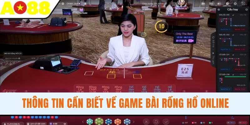 Thông tin cần biết về game bài Rồng Hổ online